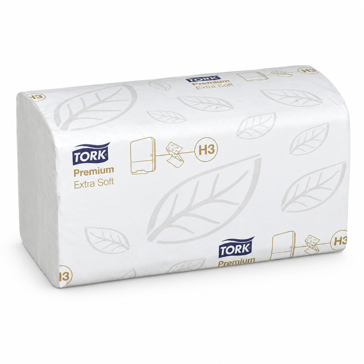TORK Papierhandtücher 100278 H3 Premium Extra Soft Zick-Zack-Falzung 2-lagig 3.000 Tücher