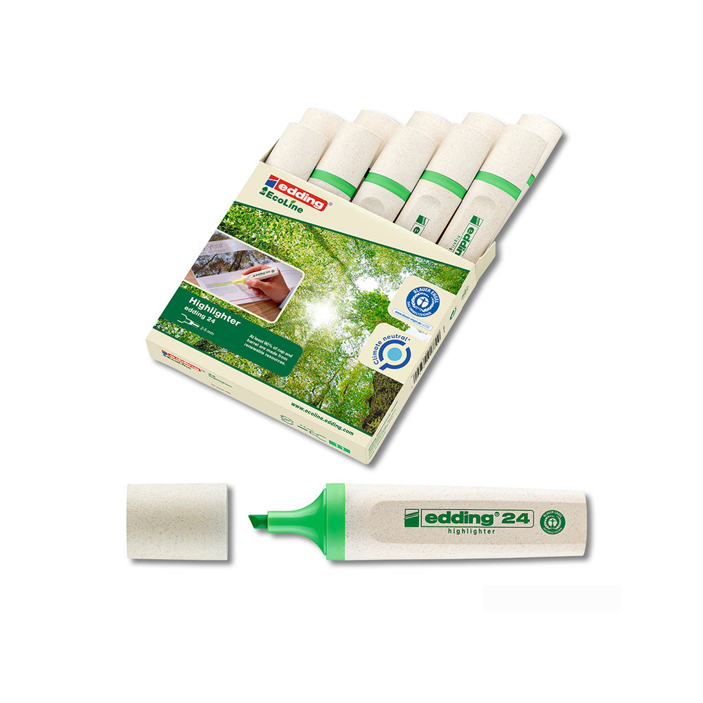 EDDING 24 Ecoline Textmarker mit Keilspitze - 10 Stück