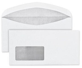 LASER PLUS Briefumschläge DIN lang weiß, mit Fenster, nassklebend