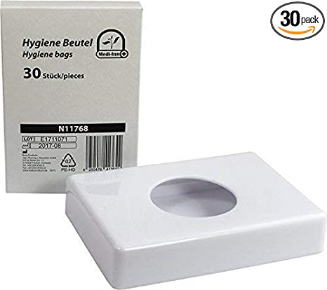 LASER PLUS Hygienebeutel aus Polyethylen - weiß für Beutelspender
