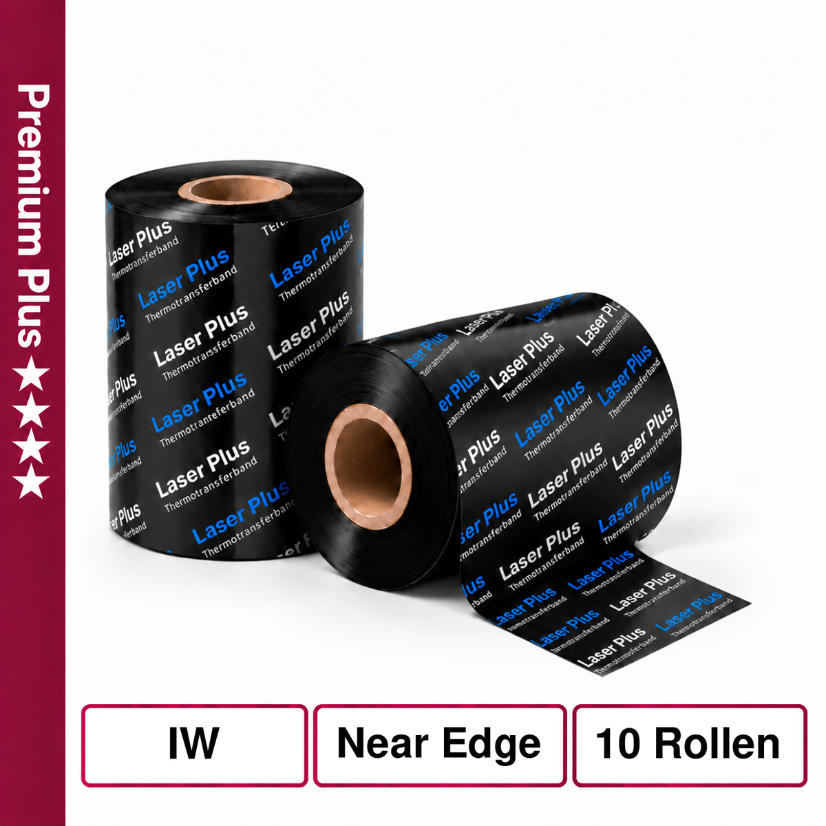 Thermotransfer Wachs/Harzfarbband NearE.10 Rollen 90mm x 600m K:25,4mm IW WH680