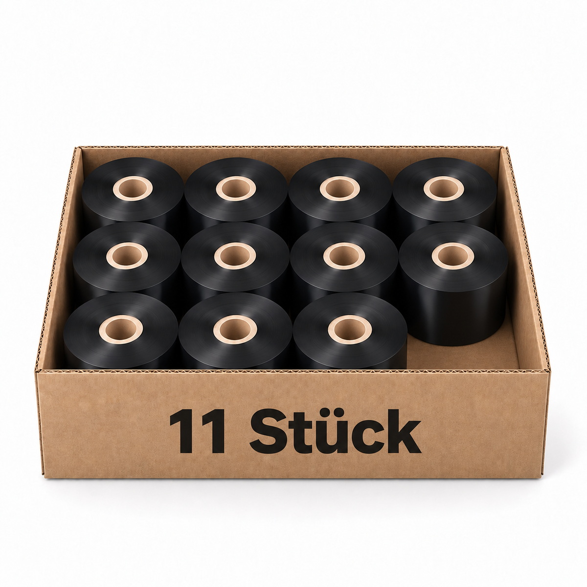 Thermotransfer Wachsfarbband            11 Rollen 80mm x 600m K:25,4mm AW