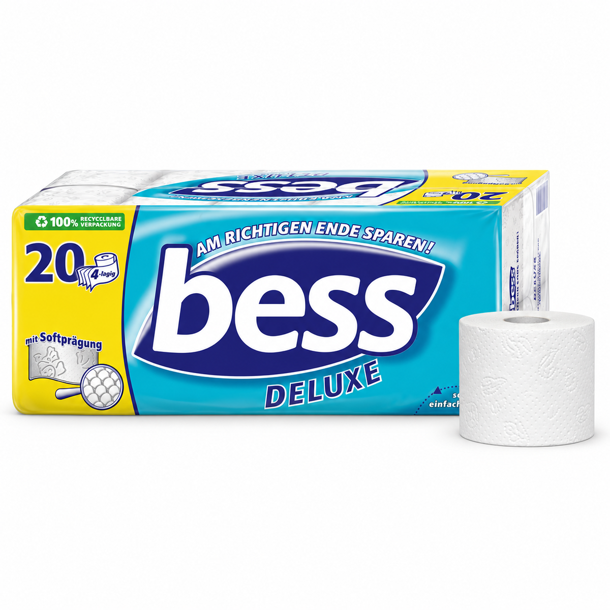 bess Toilettenpapier DELUXE 4-lagig, 20 Rollen