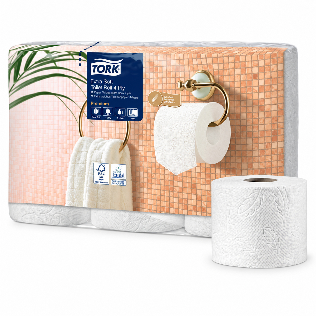 TORK Toilettenpapier T4 Premium Extra Soft 4-lagig, 42 Rollen
