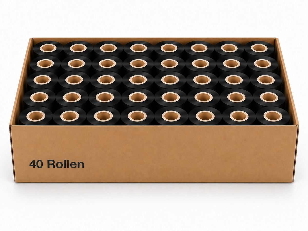Thermotransfer Wachs/Harzfarbband       40 Rollen 110mm x 220m K:25,4mm AW
