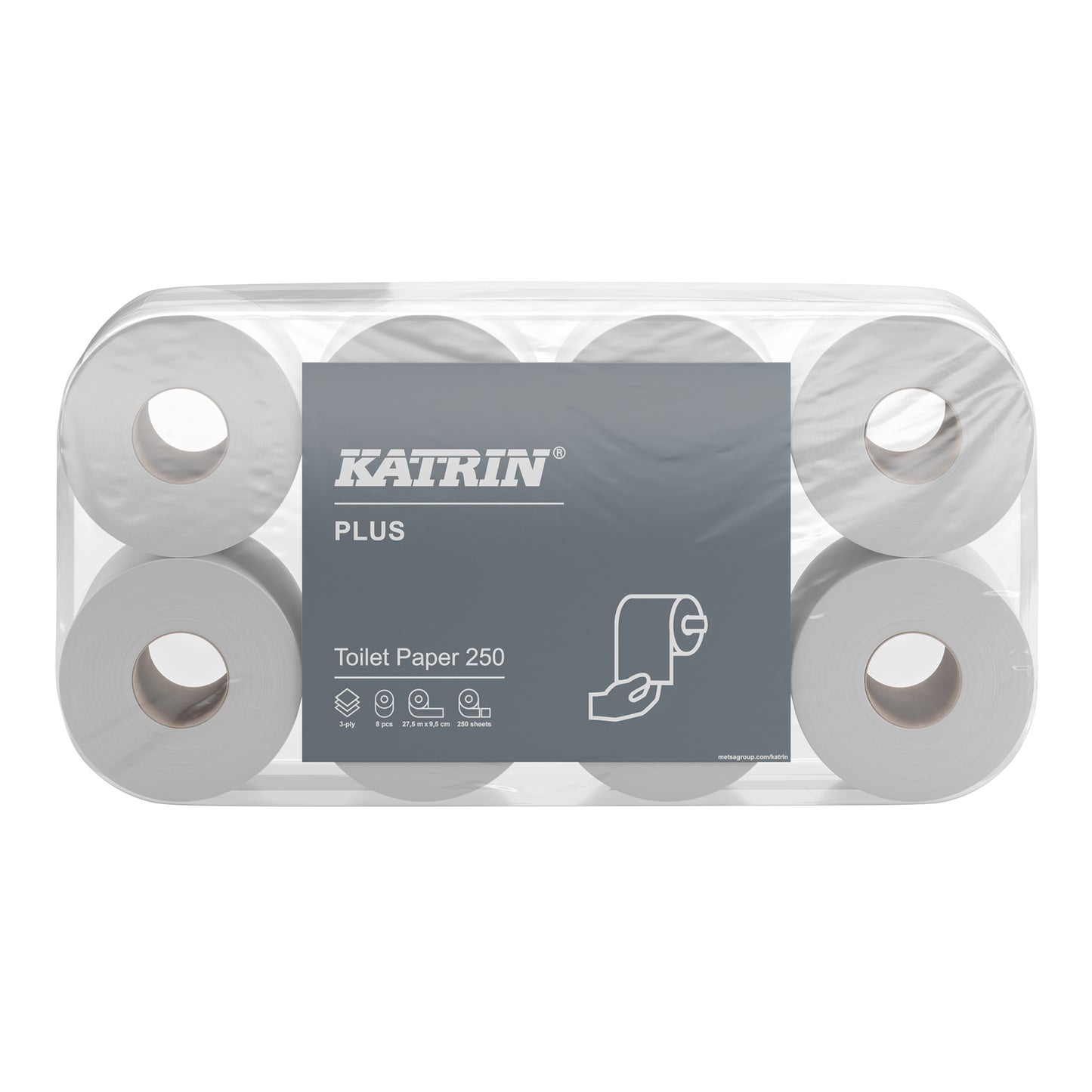 Katrin Plus Toilettenpapier weiß, 3-lagig (1512 Rollen) -  Pro Rolle 0,40 € /  Pro 50 Blatt 0,08 €