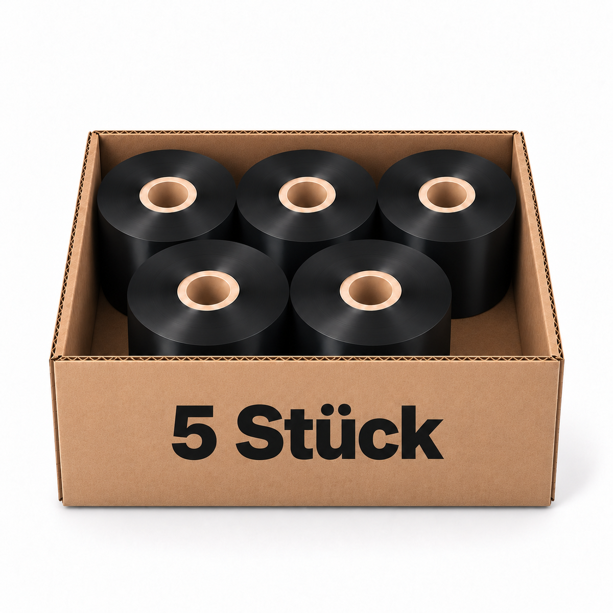 Thermotransfer Wachsfarbband            5 Rollen 154mm x 800m K:25,4mm AW
