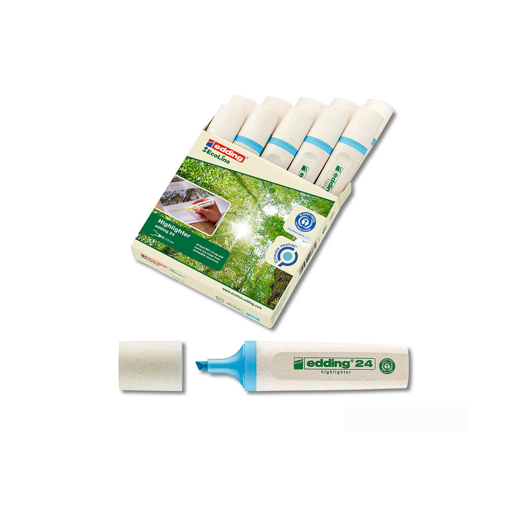 EDDING 24 Ecoline Textmarker mit Keilspitze - 10 Stück