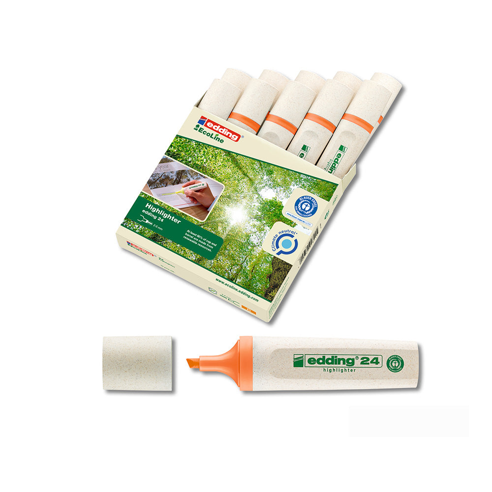 EDDING 24 Ecoline Textmarker mit Keilspitze - 10 Stück