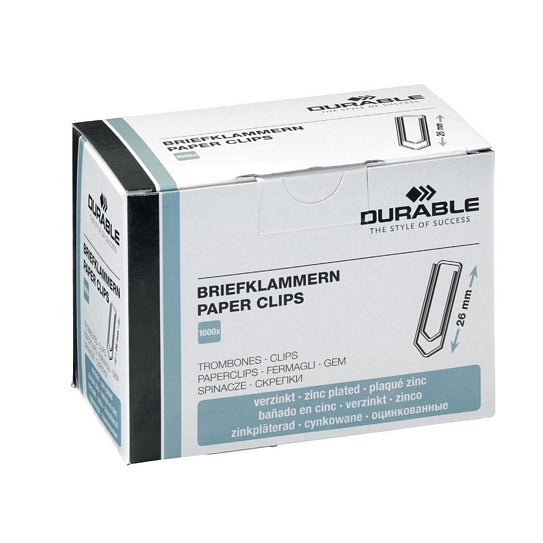 DURABLE Büroklammern 26mm verzinkt
