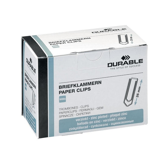 DURABLE Büroklammern 26mm verzinkt