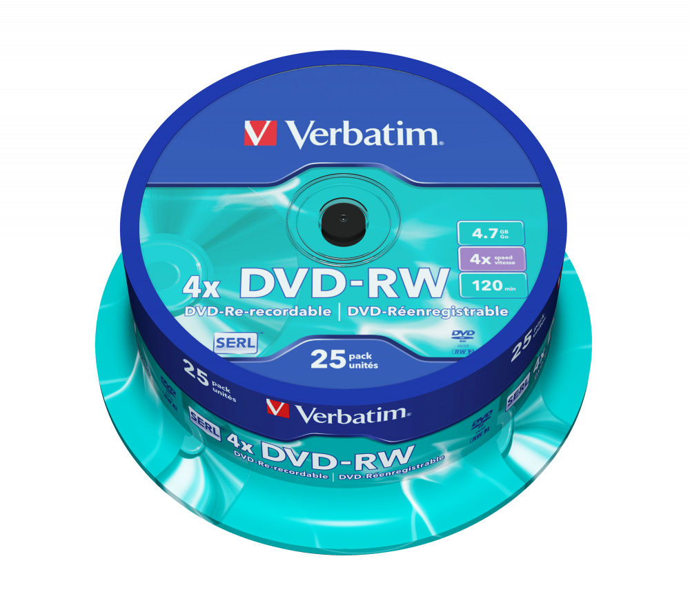 VERBATIM DVD-RW 4,7GB/4x - wiederbeschreibbar