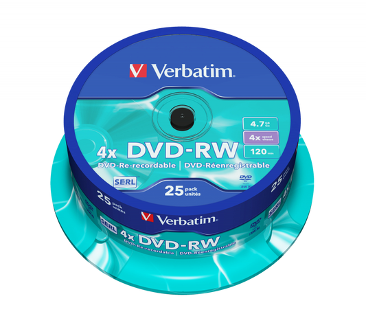VERBATIM DVD-RW 4,7GB/4x - wiederbeschreibbar
