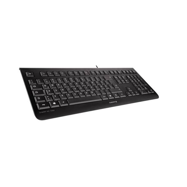 CHERRY Tastatur KC1000 QWERTZ - USB Nummernblock Stellfüße schwarz