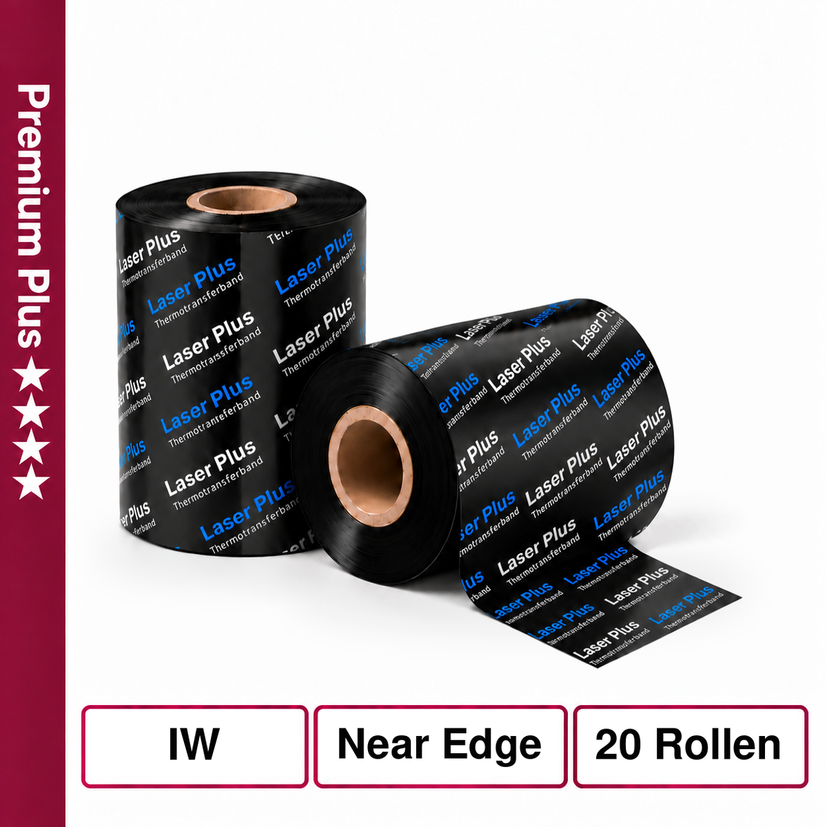 Thermotransfer Wachs/Harzfarbband NearE.20 Rollen 55mm x 450m K:25,4mm IW WH680