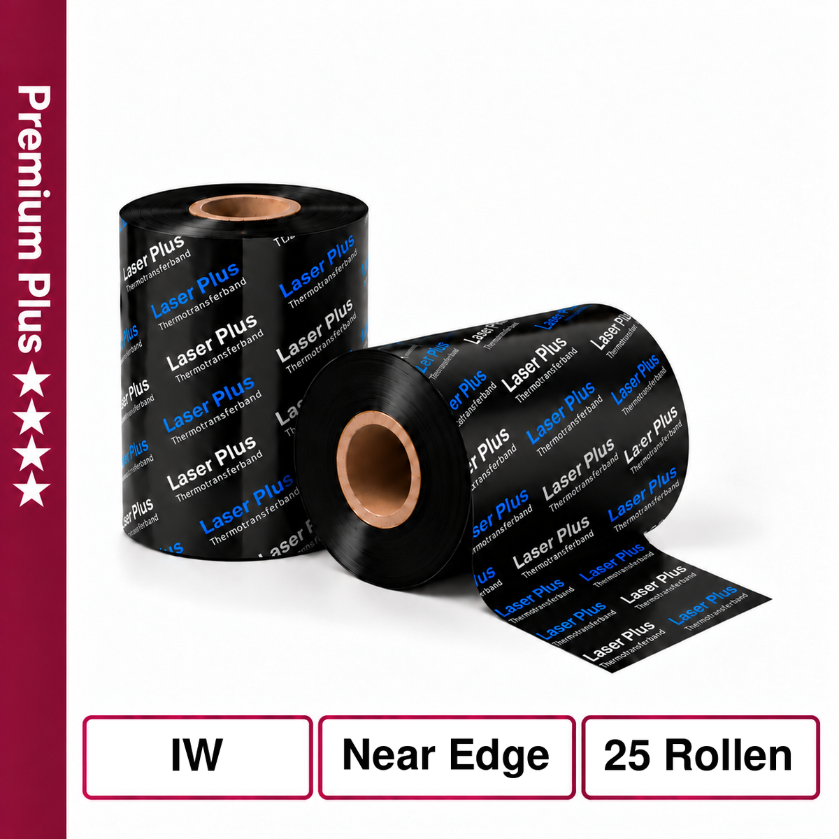 Thermotransfer Wachs/Harzfarbband NearE.25 Rollen 33mm x 600m K:25,4mm IW WH680