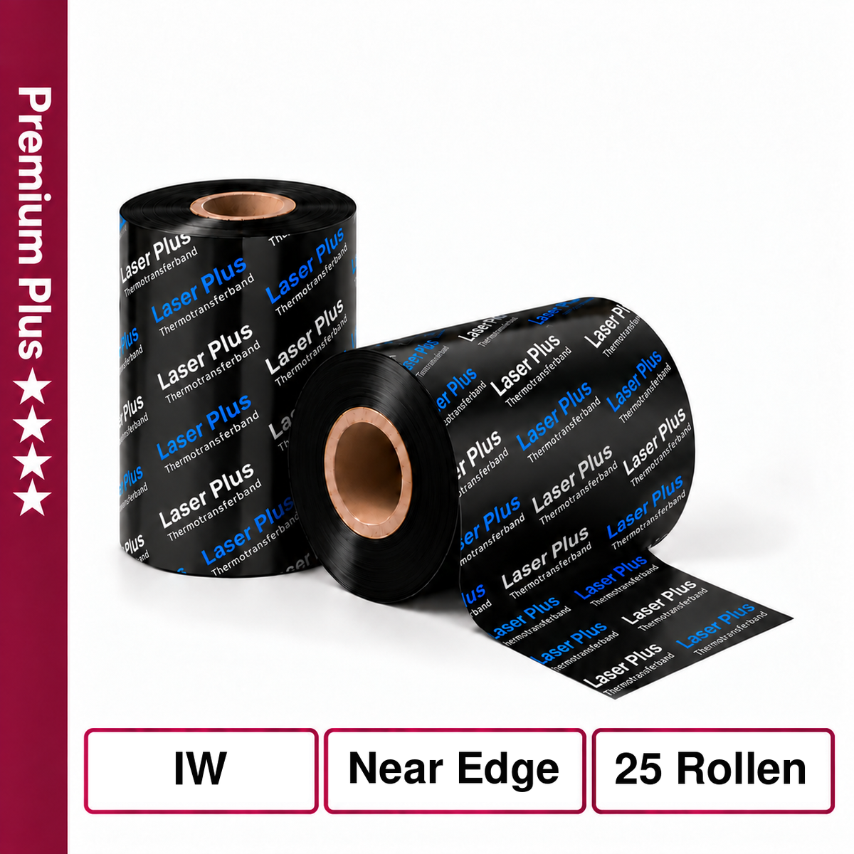 Thermotransfer Wachs/Harzfarbband NearE.25 Rollen 40mm x 300m K:25,4mm IW WH680