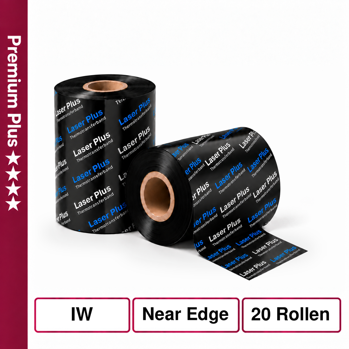 Thermotransfer Wachs/Harzfarbband NearE.20 Rollen 55mm x 300m K:25,4mm IW WH680