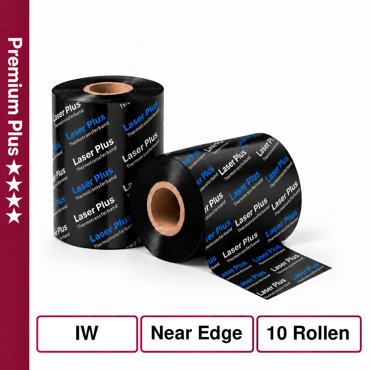 Thermotransfer Wachs/Harzfarbband NearE.10 Rollen 64mm x 600m K:25,4mm IW WH680