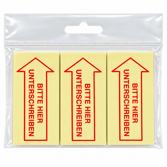 inFO Haftnotizen "Bitte hier unterschreiben" 3x50 Blatt