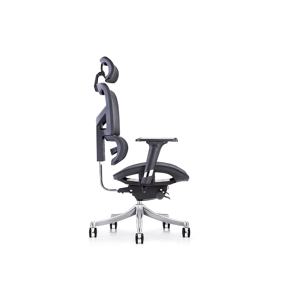 LASER PLUS Ergonomischer Bürostuhl / Schreibtischstuhl KRONOS mit Synchronmechanik, Mesh-Gewebe und leisen Doppelrollen
