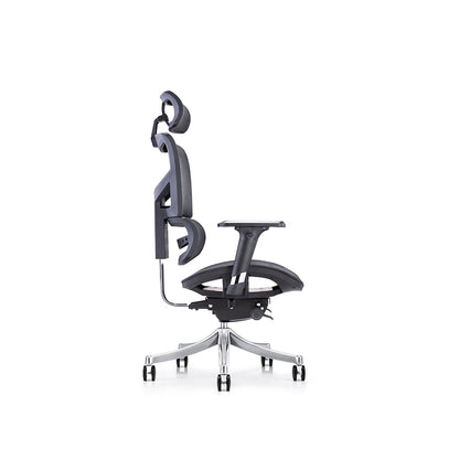 LASER PLUS Ergonomischer Bürostuhl / Schreibtischstuhl KRONOS mit Synchronmechanik, Mesh-Gewebe und leisen Doppelrollen