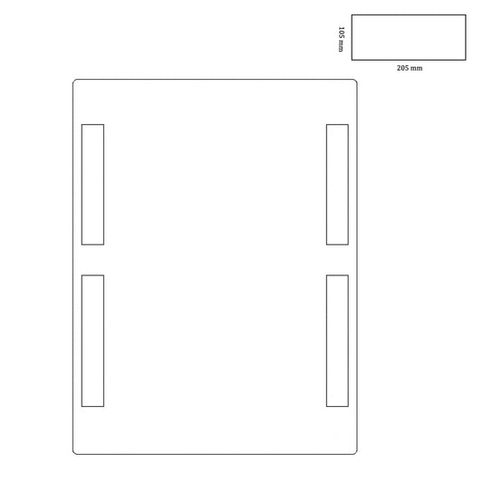 Versandlabel Laser Bogen 105 x 205 / 10 Verpackungseinheiten