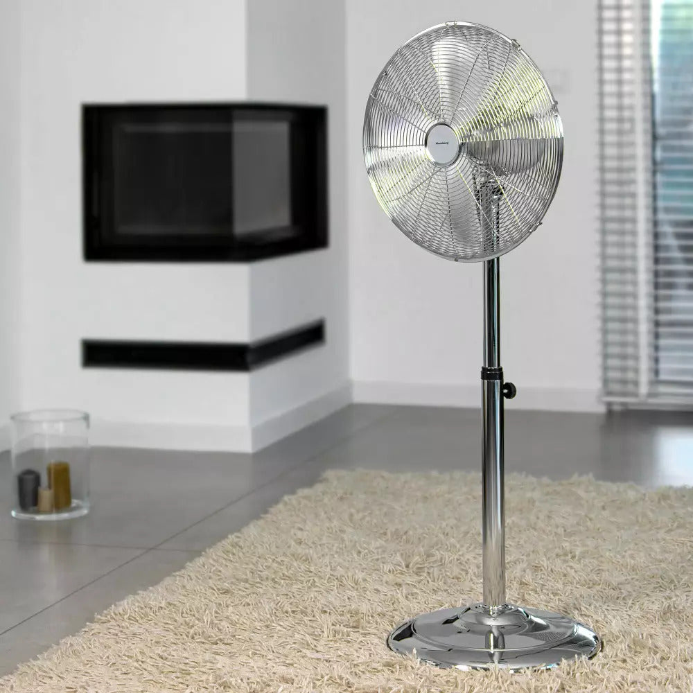 Ventilator / Standventilator NORDWIND 40 cm 50 W mit 3 Geschwindigkeitseinstellungen und Schwenkfunktion - Silber
